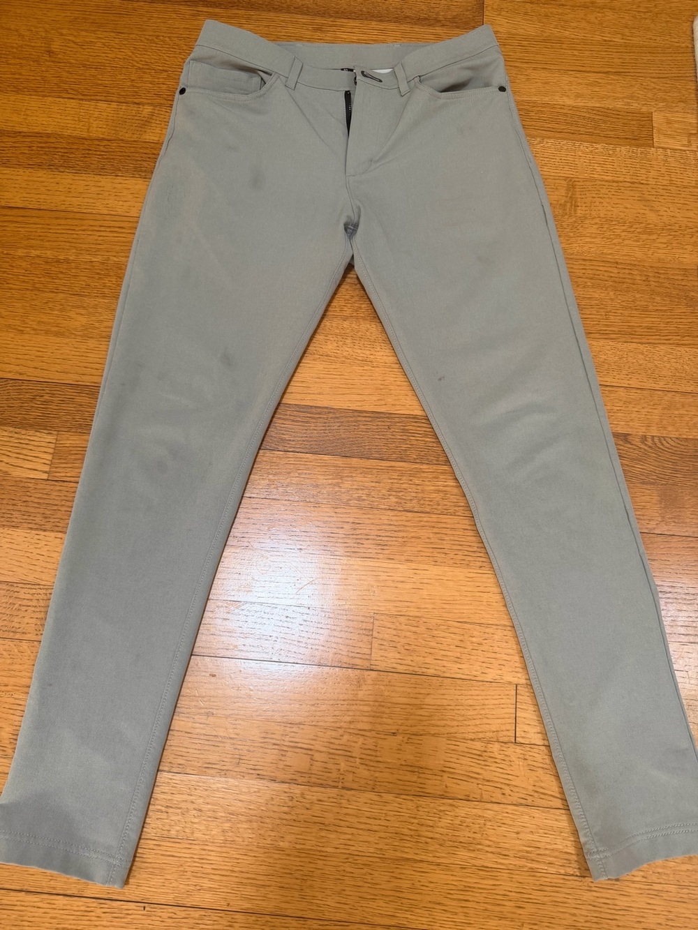 Men's Slim Chino Pants in Light Gray